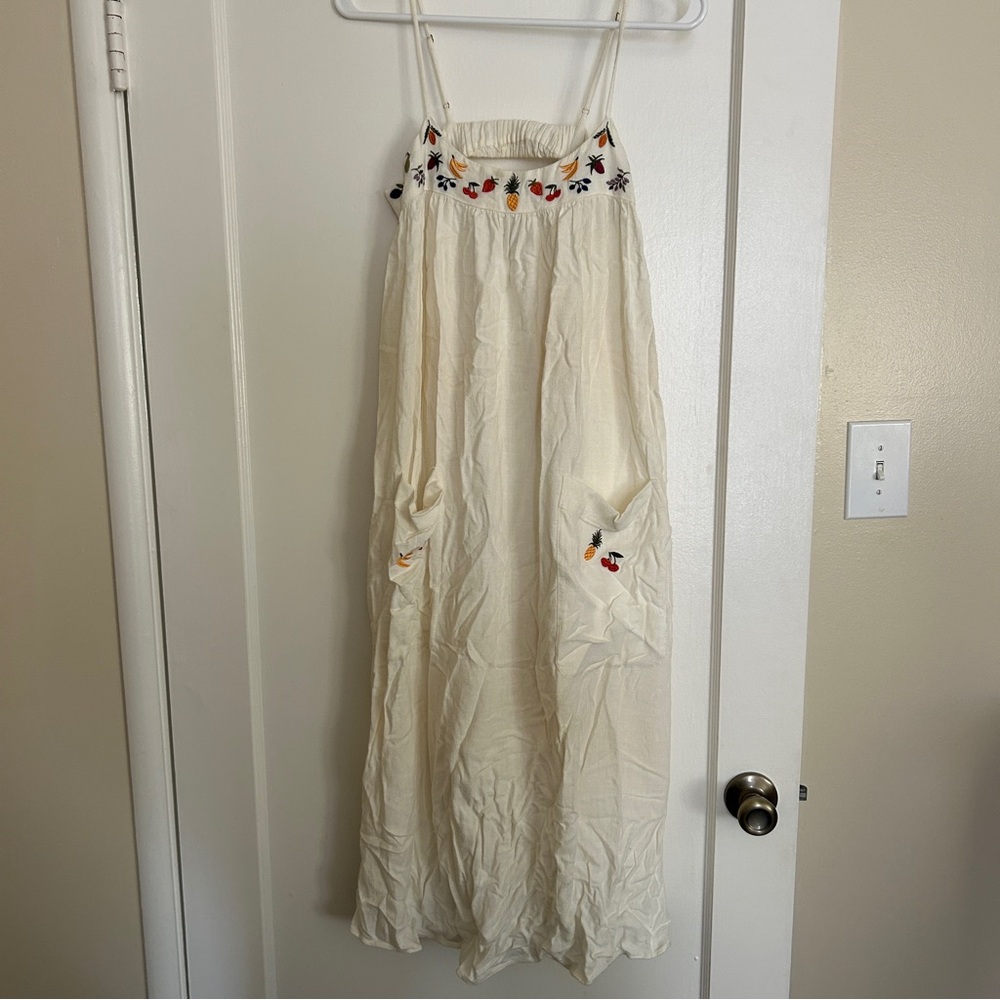 Madewell Fresca Fruit Embroidered Dress Women’s Size XS